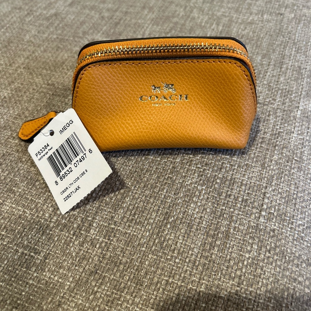Brand new coach  zippered coin/lipstick bag